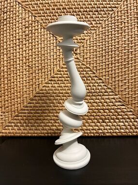 Distortion Candlestick White Paul Loebach Areaware Surreal Industrial Resin Cute